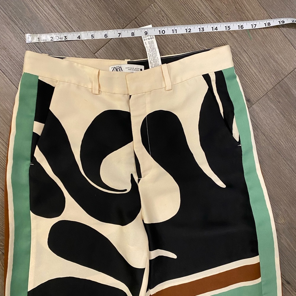 Zara Printed Wide Leg Trousers - Picture 6 of 9